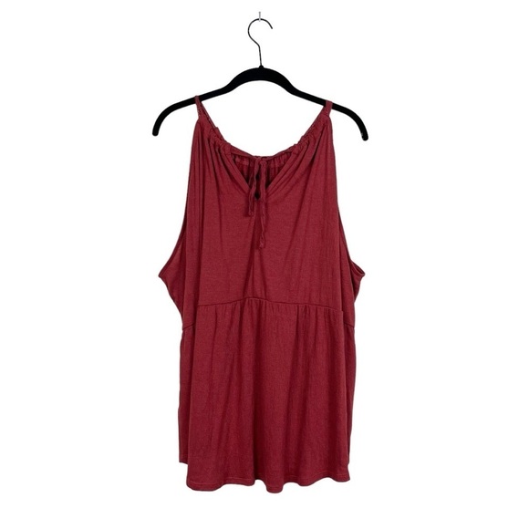 Maurices Women's Brick Red Halter Top with Tie Back Sleeveless Summer Size 2X - Picture 3 of 6